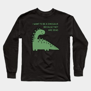Dinosaur drawing Long Sleeve T-Shirt